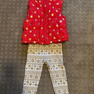 Healthtex baby vest and sparkle leggings